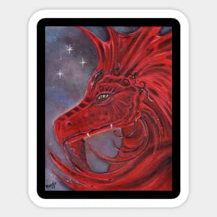 The Red Dragon By Renee L Lavoie Sticker